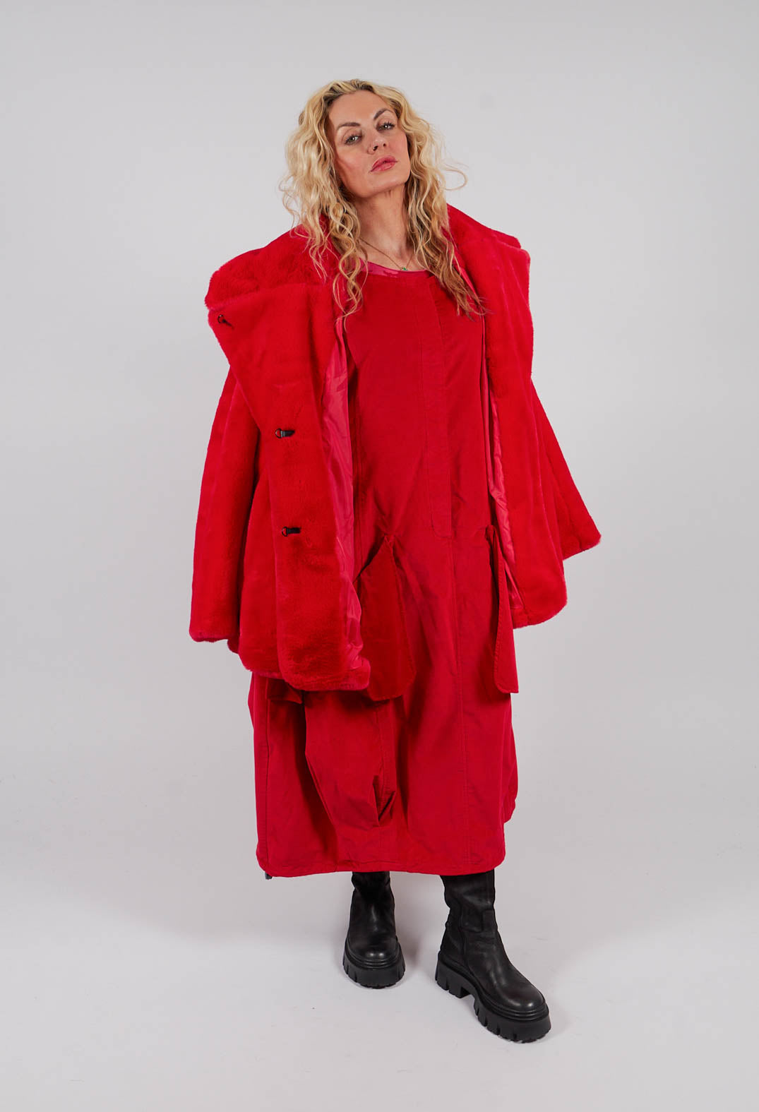 Faux Fur Jacket in Rose - 3431101