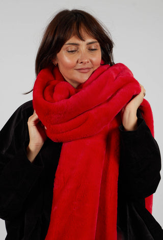 Faux Fur Oversized Scarf in Rose - 3431403