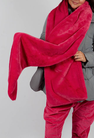 Faux Fur Oversized Scarf in Lotus - 3431403