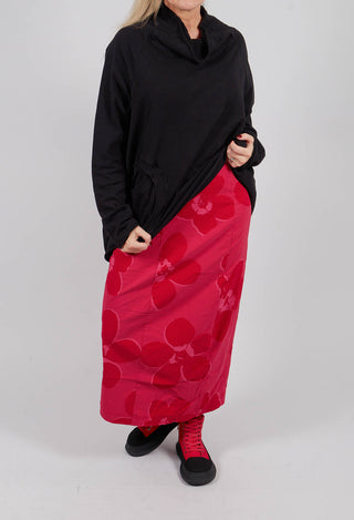 Longline Pencil Skirt in Rose Print - 3440301