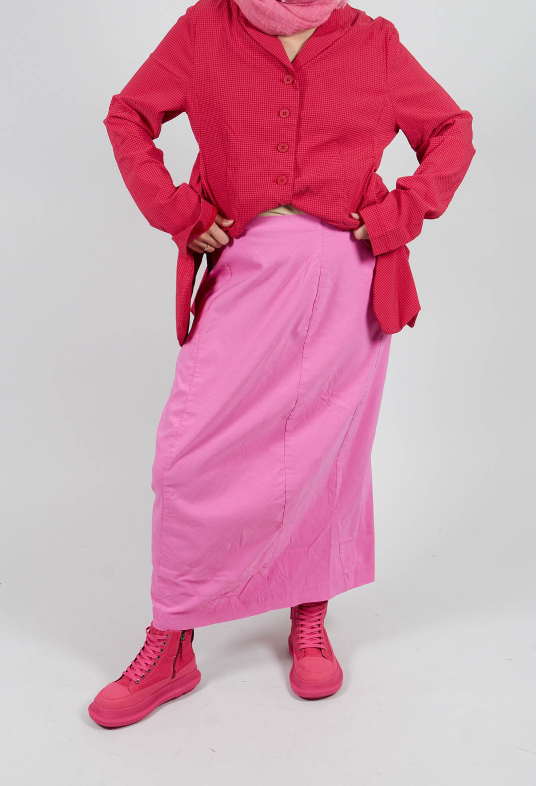 Longline Pencil Skirt in Lily - 3440341