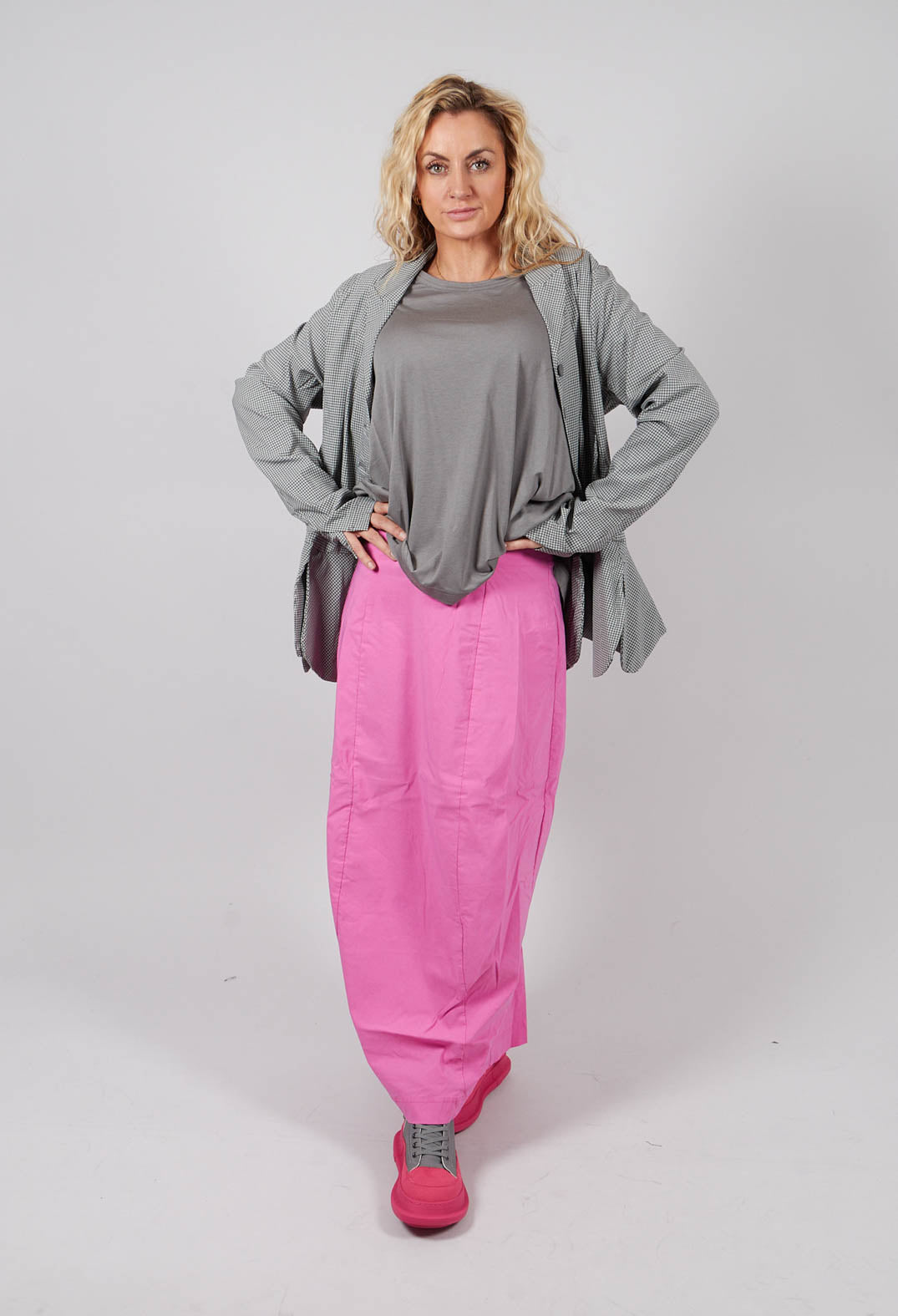 Longline Pencil Skirt in Lily - 3440341