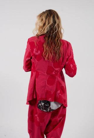 Fitted Jacket in Rose Print- 3441105