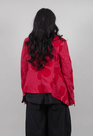 Fitted Jacket in Rose Print- 3441105