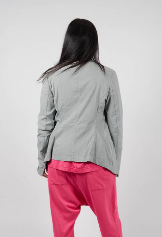 Fitted Jacket in Dark Grey Check - 3441125