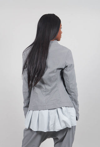 Fitted Jacket in Dark Grey Check - 3441125
