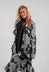 Peplum Hem Jacket in Black Off White Print - 3441107