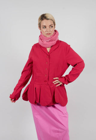 Peplum Hem Jacket in Rose Check - 3441127