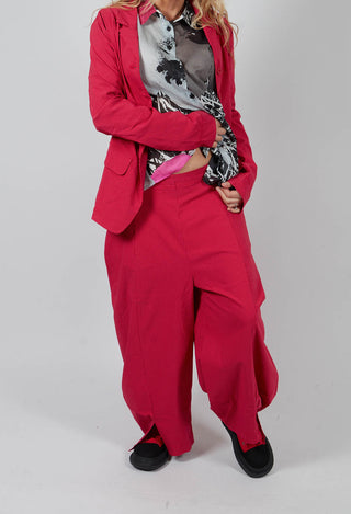 Pull On Balloon Leg Trousers in Rose Check - 3440130