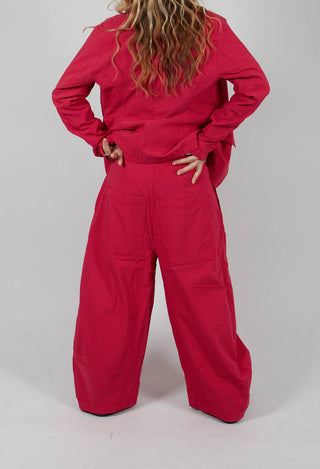 Pull On Balloon Leg Trousers in Rose Check - 3440130