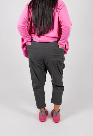 Pull On Drop Crotch Trousers in Black Check - 3440131