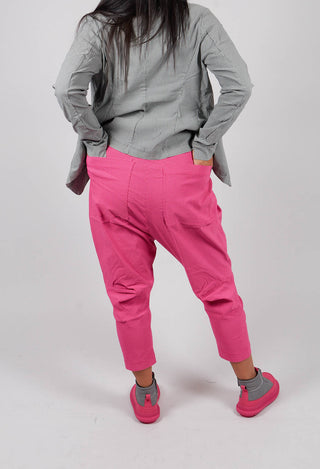 Pull On Drop Crotch Trousers in Lotus Check - 3440131