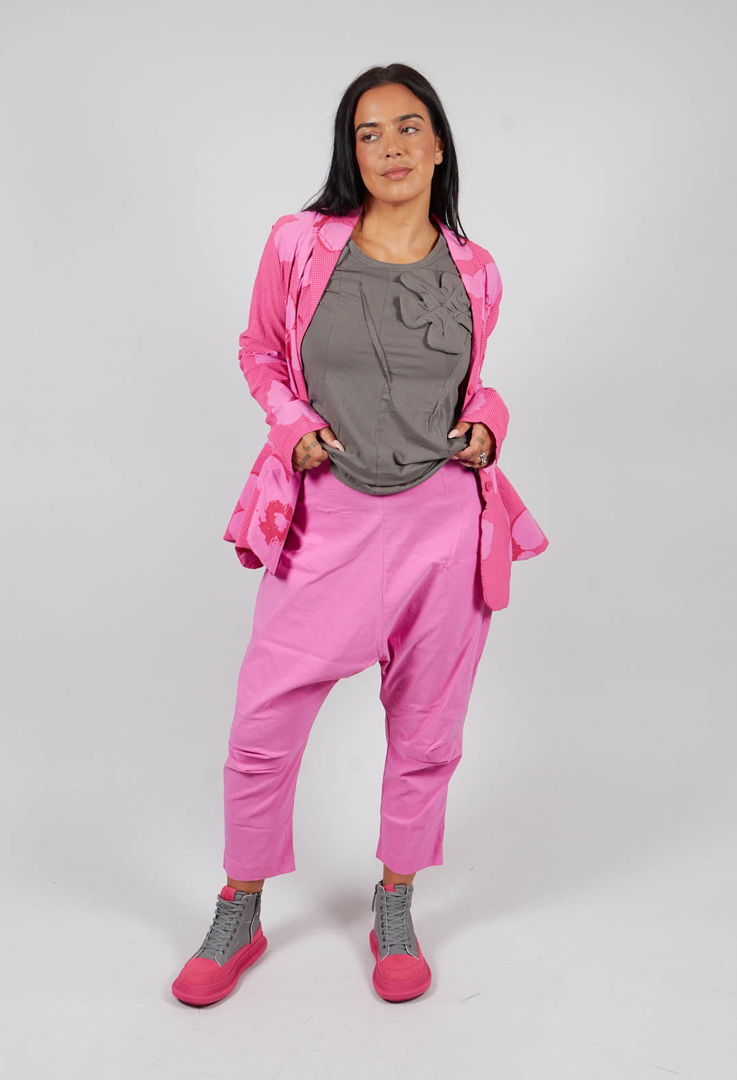 Pull On Drop Crotch Trousers in Lily - 3440151