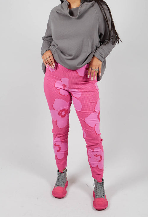 Pull On Skinny Fit Trousers in Lotus Print - 3440112