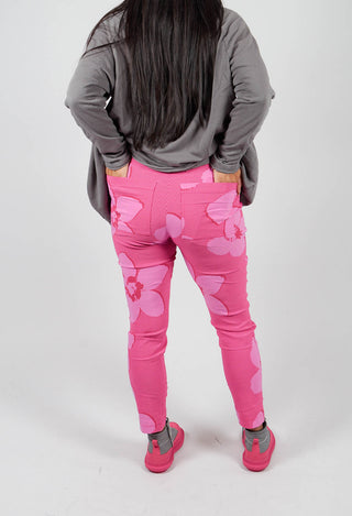 Pull On Skinny Fit Trousers in Lotus Print - 3440112