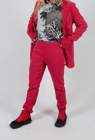Pull On Skinny Fit Trousers in Rose Check - 3440132