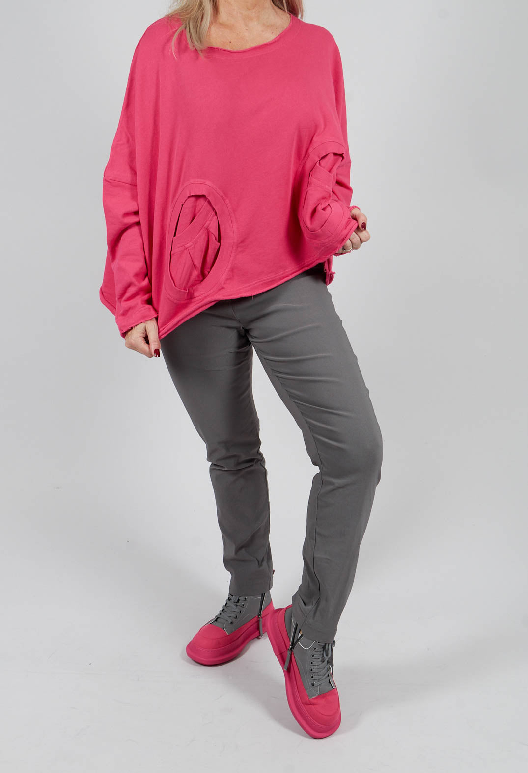 Pull On Skinny Fit Trousers in Dark Grey - 3440152