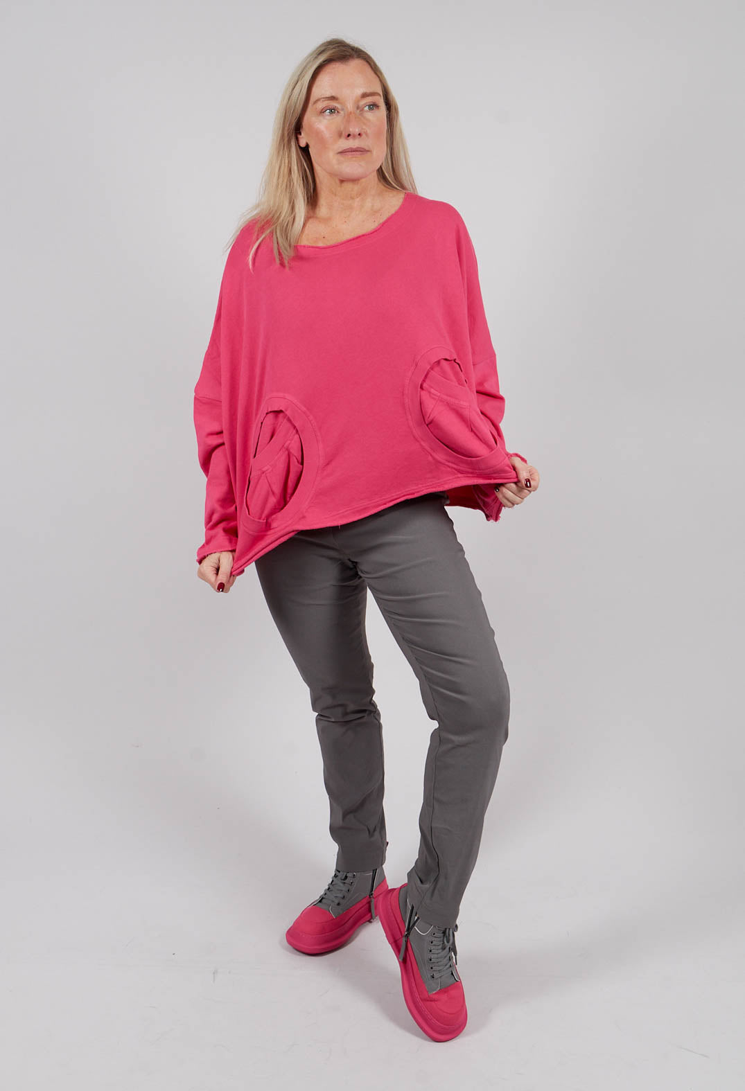 Pull On Skinny Fit Trousers in Dark Grey - 3440152
