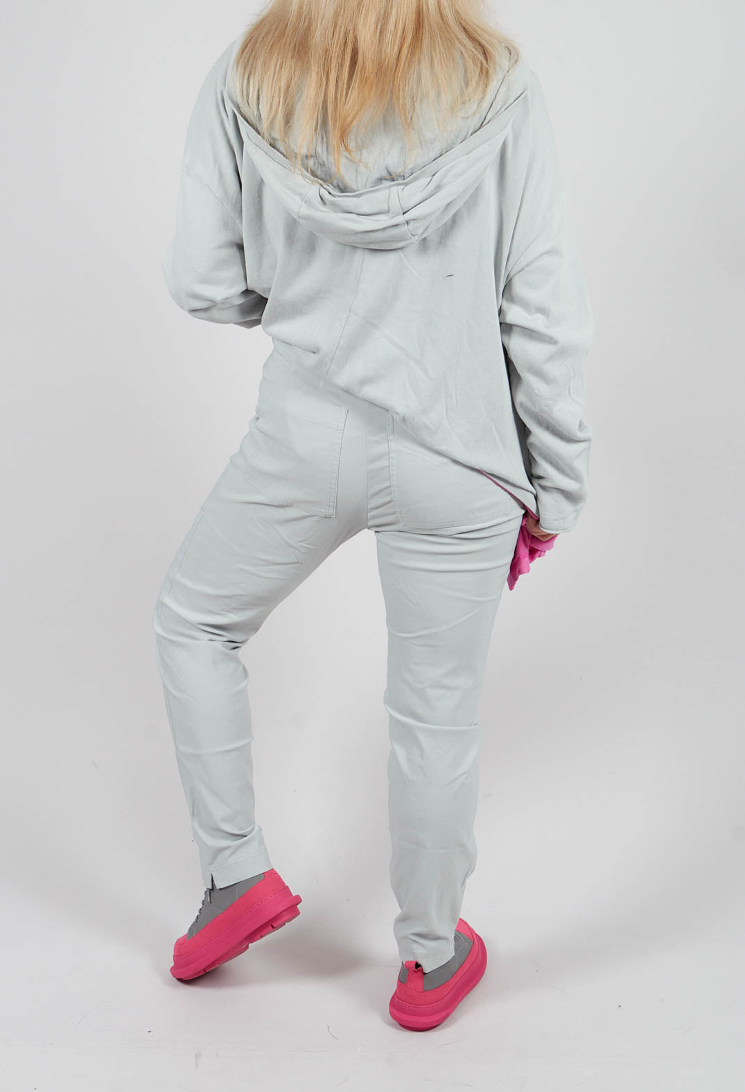 Pull On Skinny Fit Trousers in Light Grey - 3440152