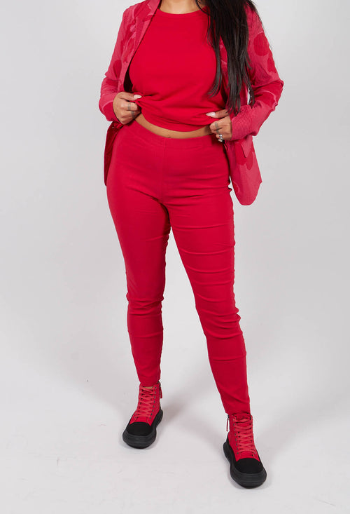 Pull On Skinny Fit Trousers in Rose - 3440152