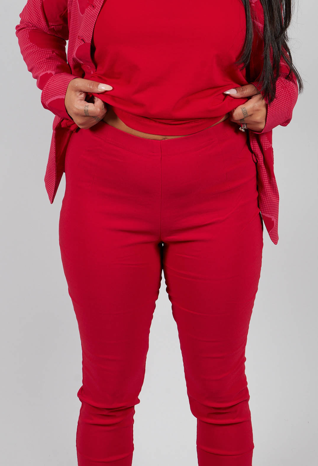 Pull On Skinny Fit Trousers in Rose - 3440152