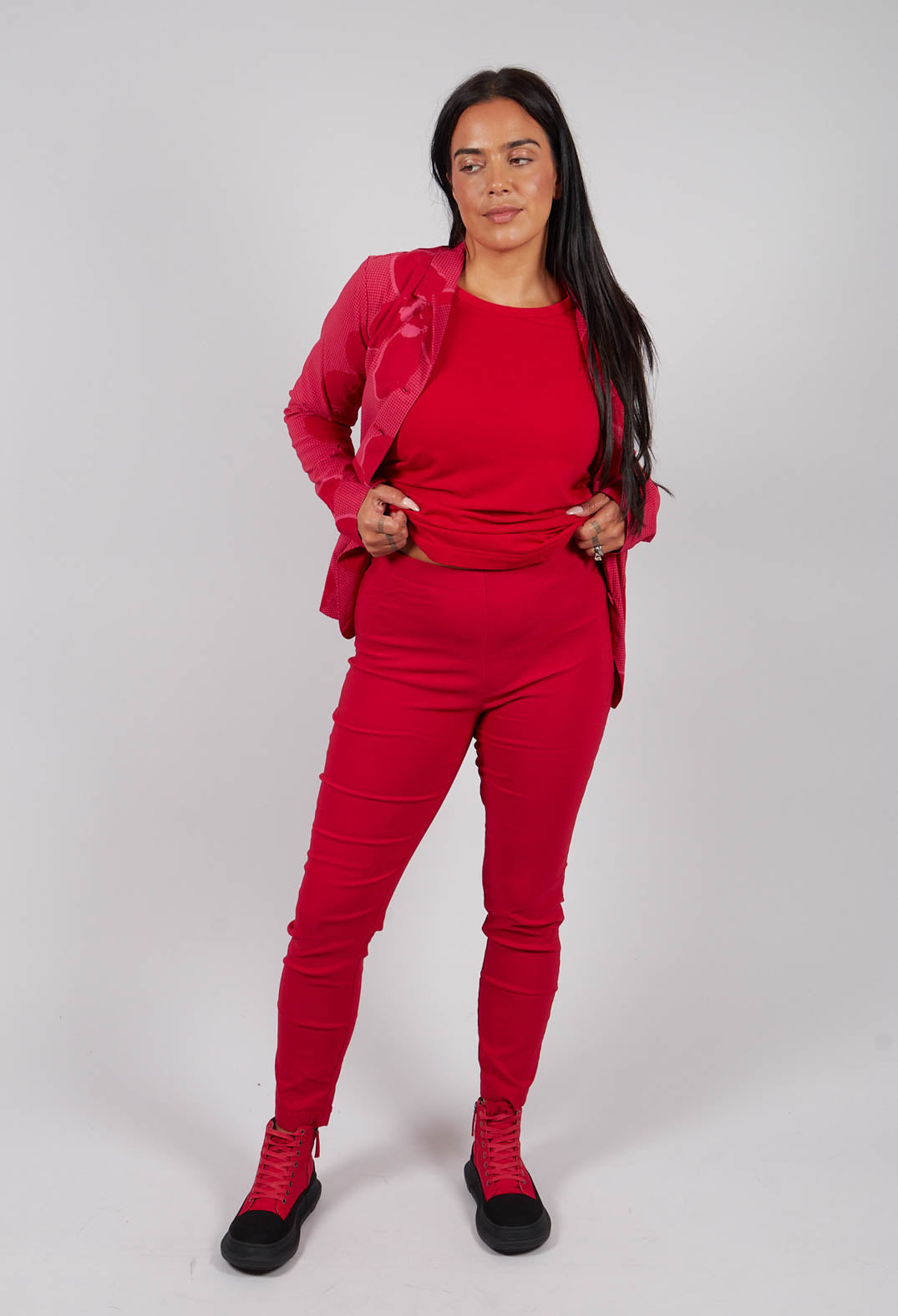 Pull On Skinny Fit Trousers in Rose - 3440152
