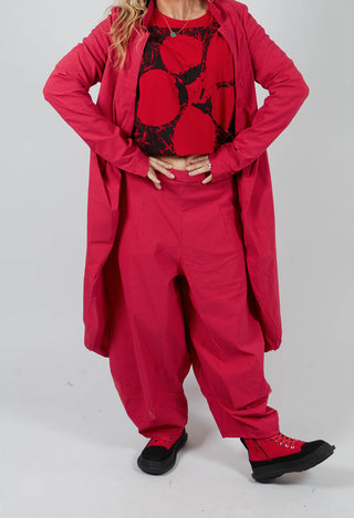 Pull On Tulip Leg Trousers in Rose Check - 3440136