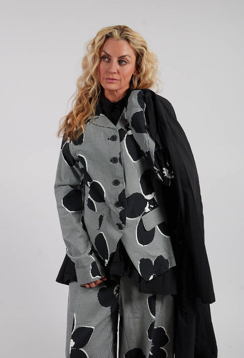 Tailored Jacket in Black Off White Print - 3441117