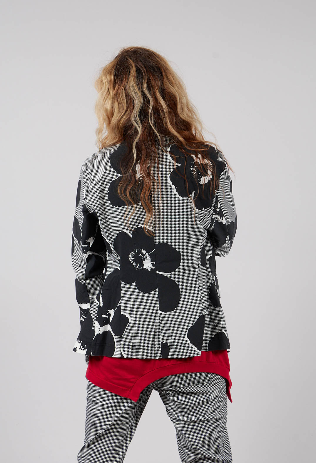 Tailored Jacket in Black Off White Print - 3441117