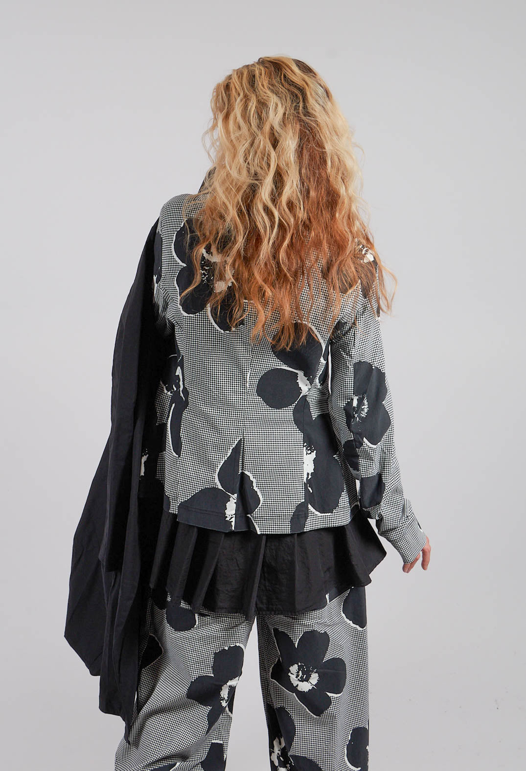Tailored Jacket in Black Off White Print - 3441117