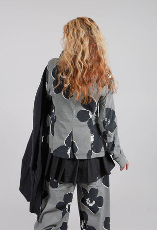 Tailored Jacket in Black Off White Print - 3441117