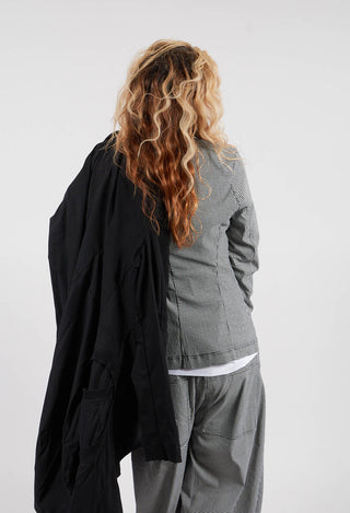 Tailored Jacket in Black Off White Check - 3441137