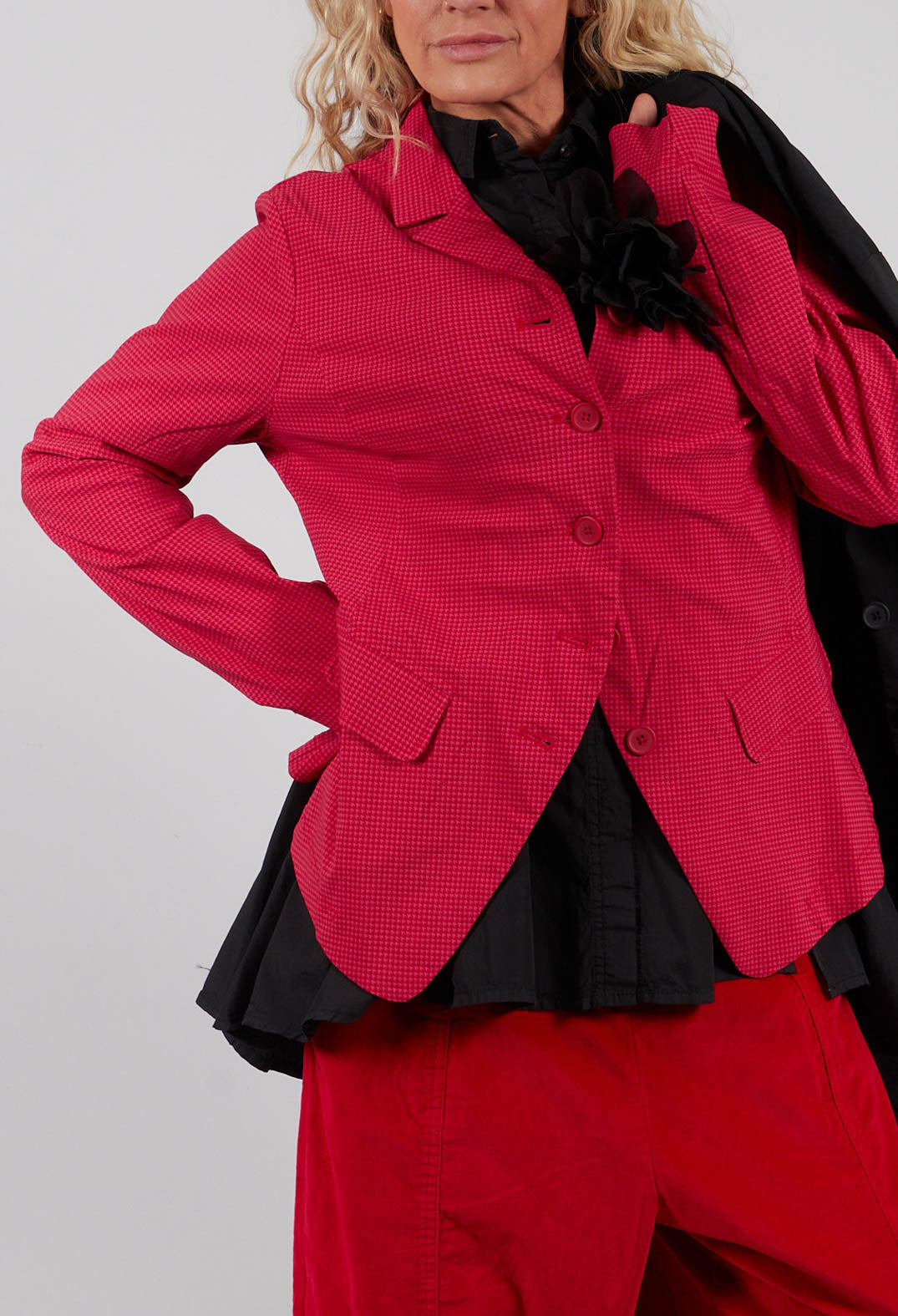 Tailored Jacket in Rose Check - 3441137