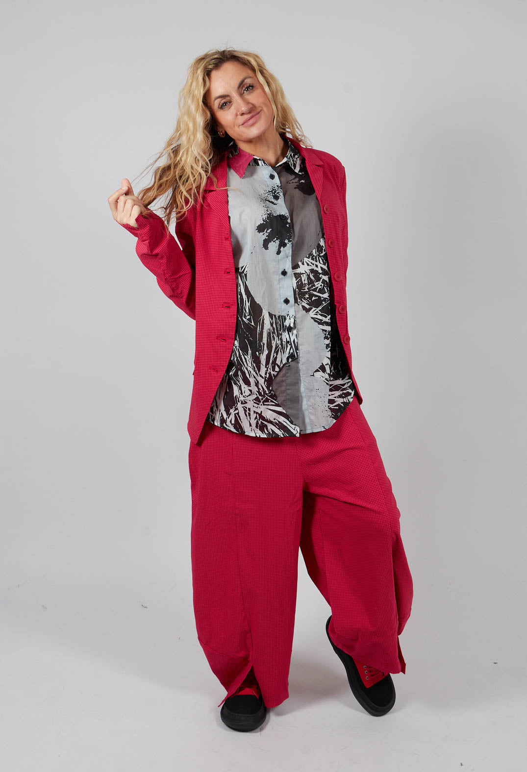 Tailored Jacket in Rose Check - 3441137