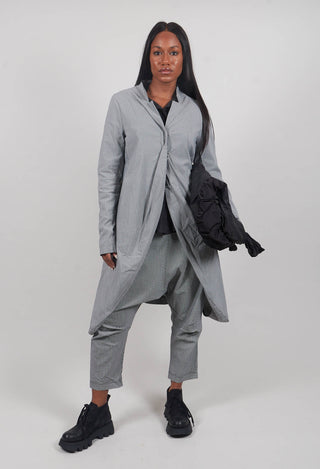 Fitted Coat in Dark Grey Check - 3441239