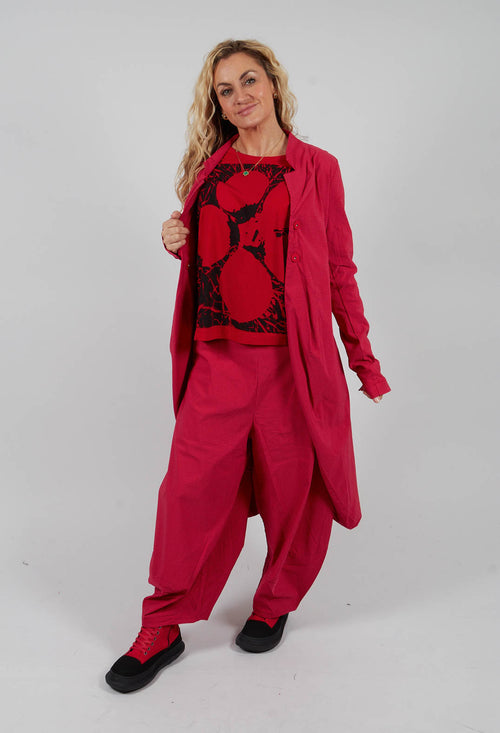 Fitted Coat in Rose Check - 3441239