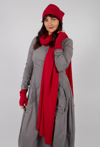 Scarf with Ribbed Detail in Rose - 3457704