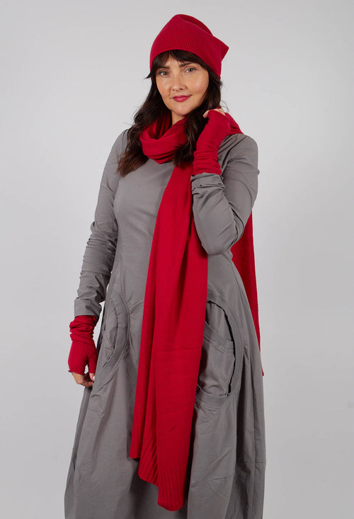 Scarf with Ribbed Detail in Rose - 3457704