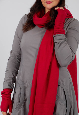 Scarf with Ribbed Detail in Rose - 3457704
