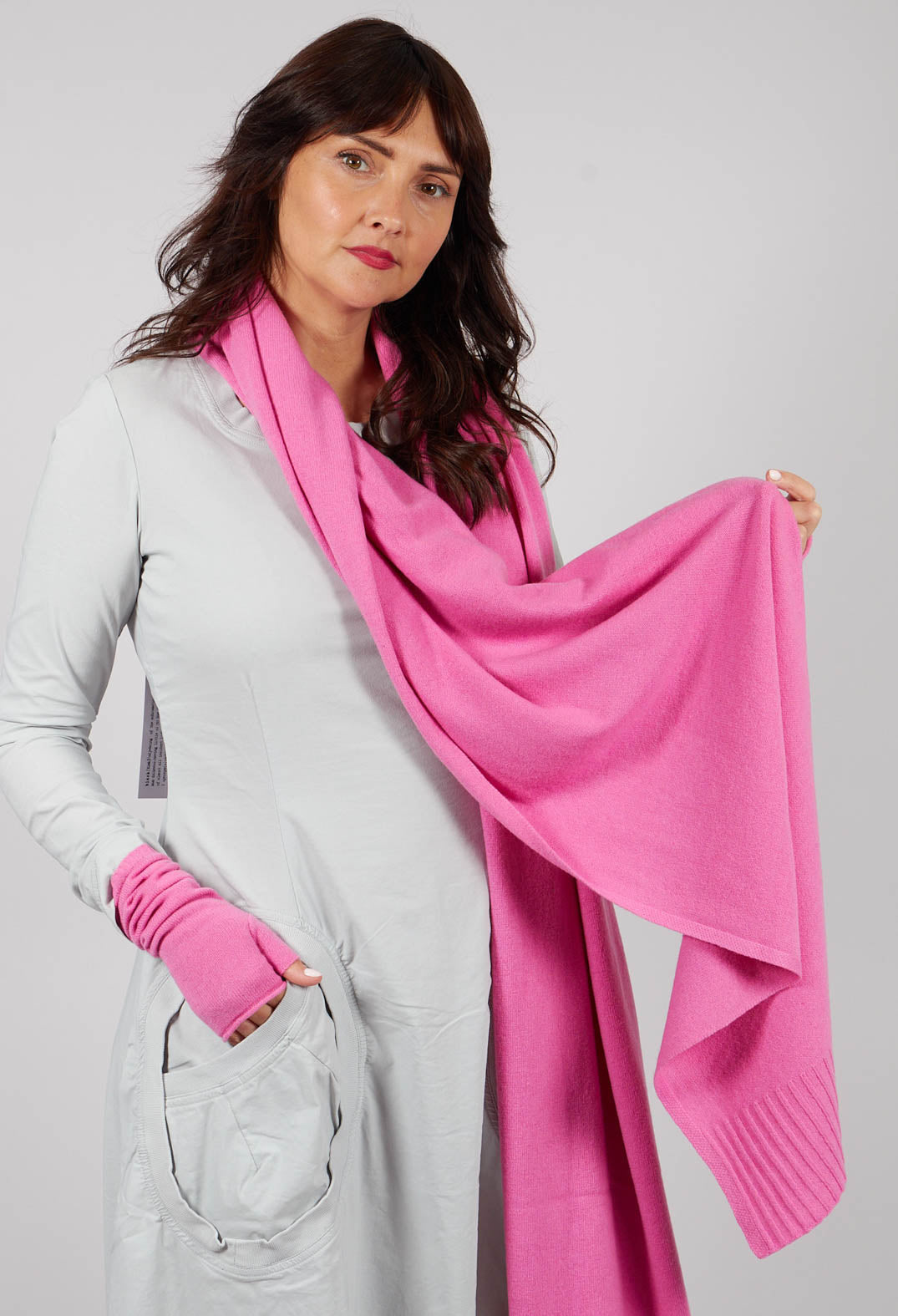 Scarf with Ribbed Detail in Lily - 3457704