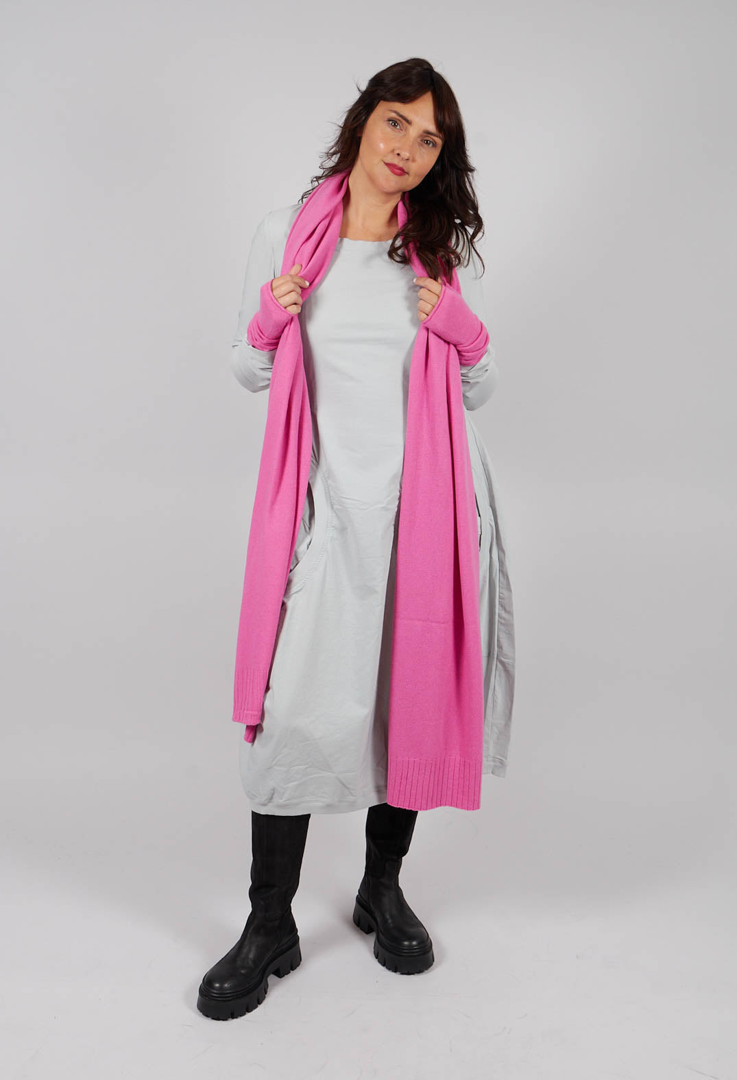 Scarf with Ribbed Detail in Lily - 3457704
