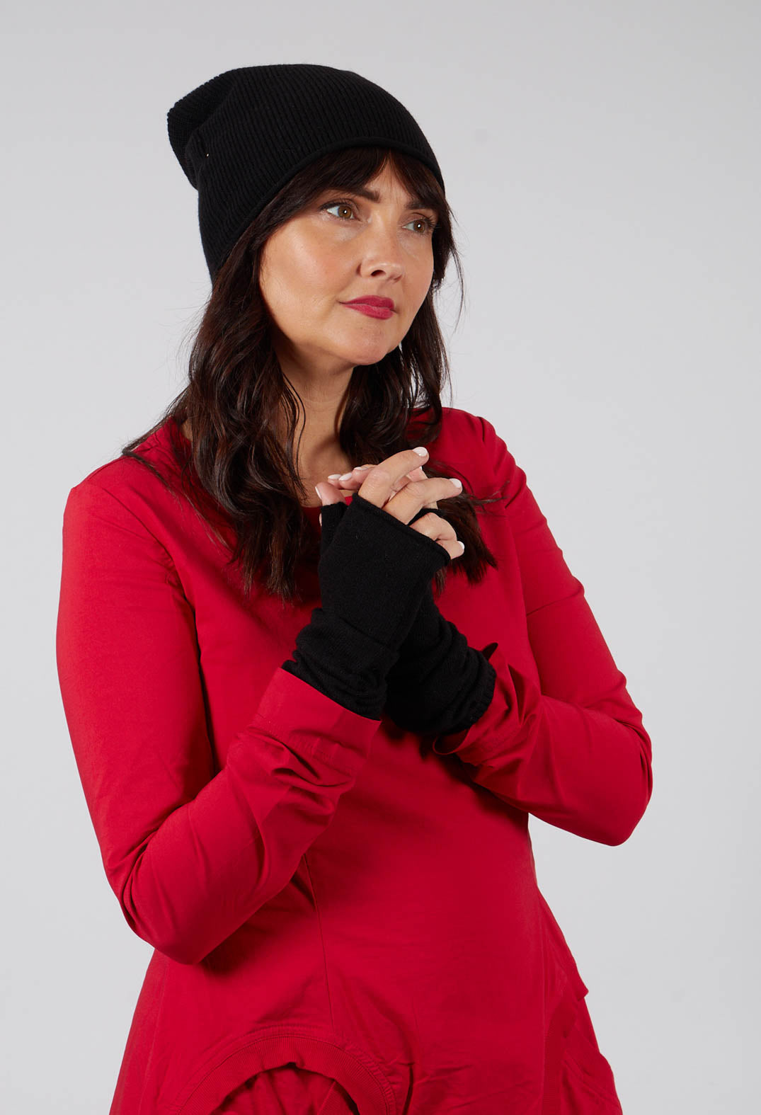 Fingerless Gloves in Black - 3453105