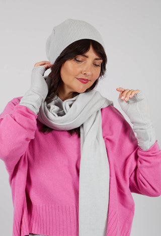 Ribbed Beanie Hat in Light Grey - 3454606