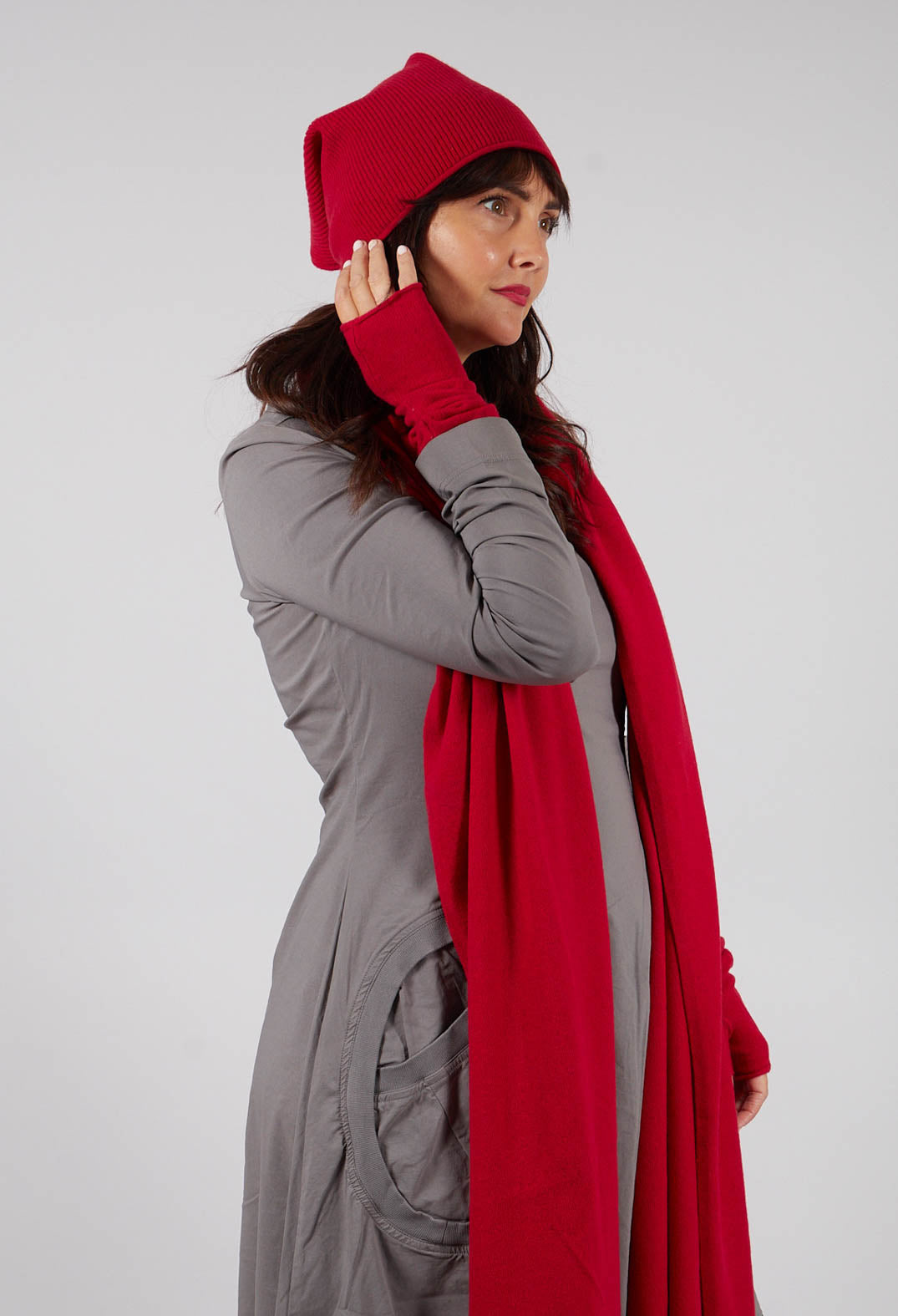 Ribbed Beanie Hat in Rose - 3454606