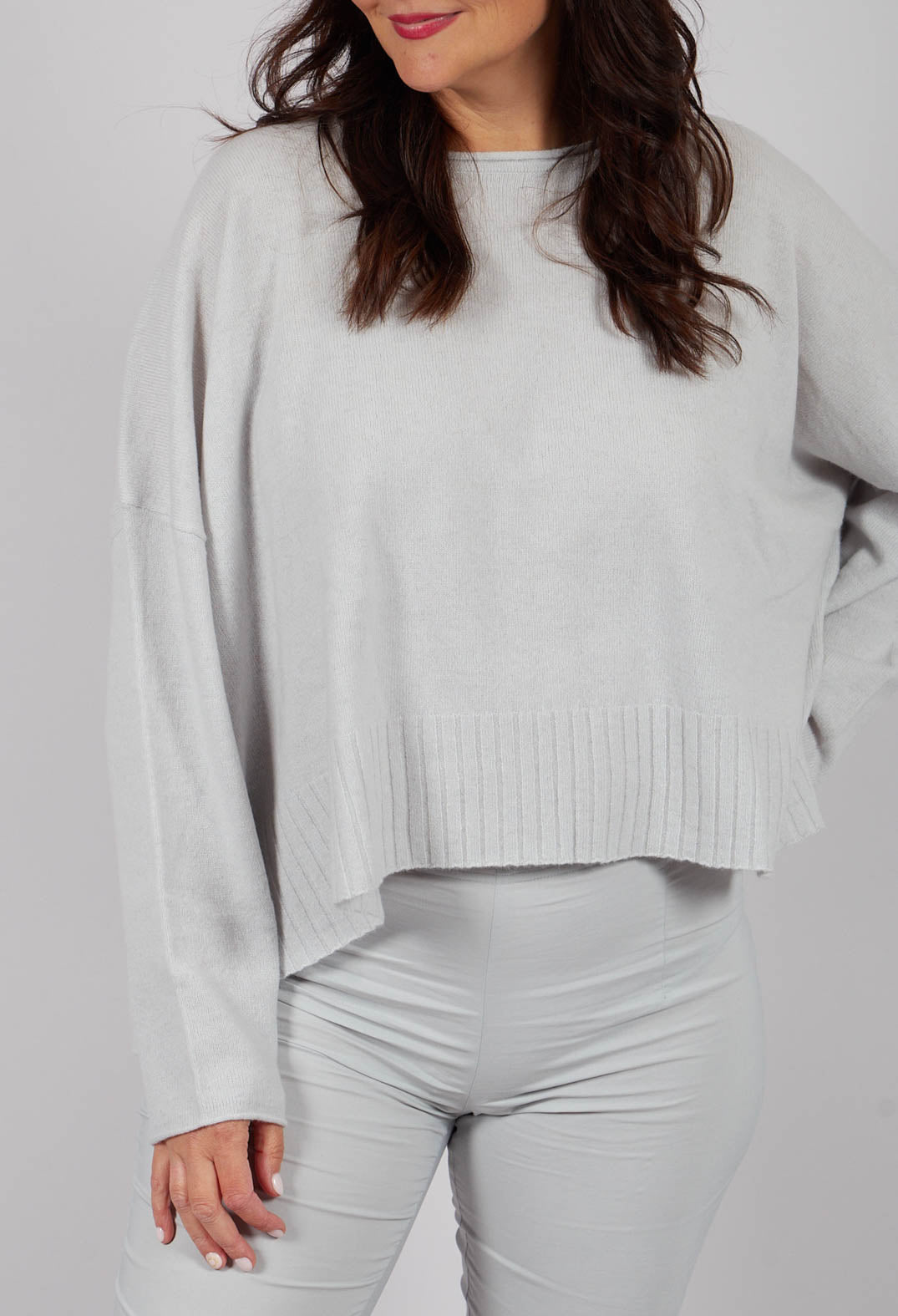 Relaxed Fit Jumper in Light Grey - 3450708