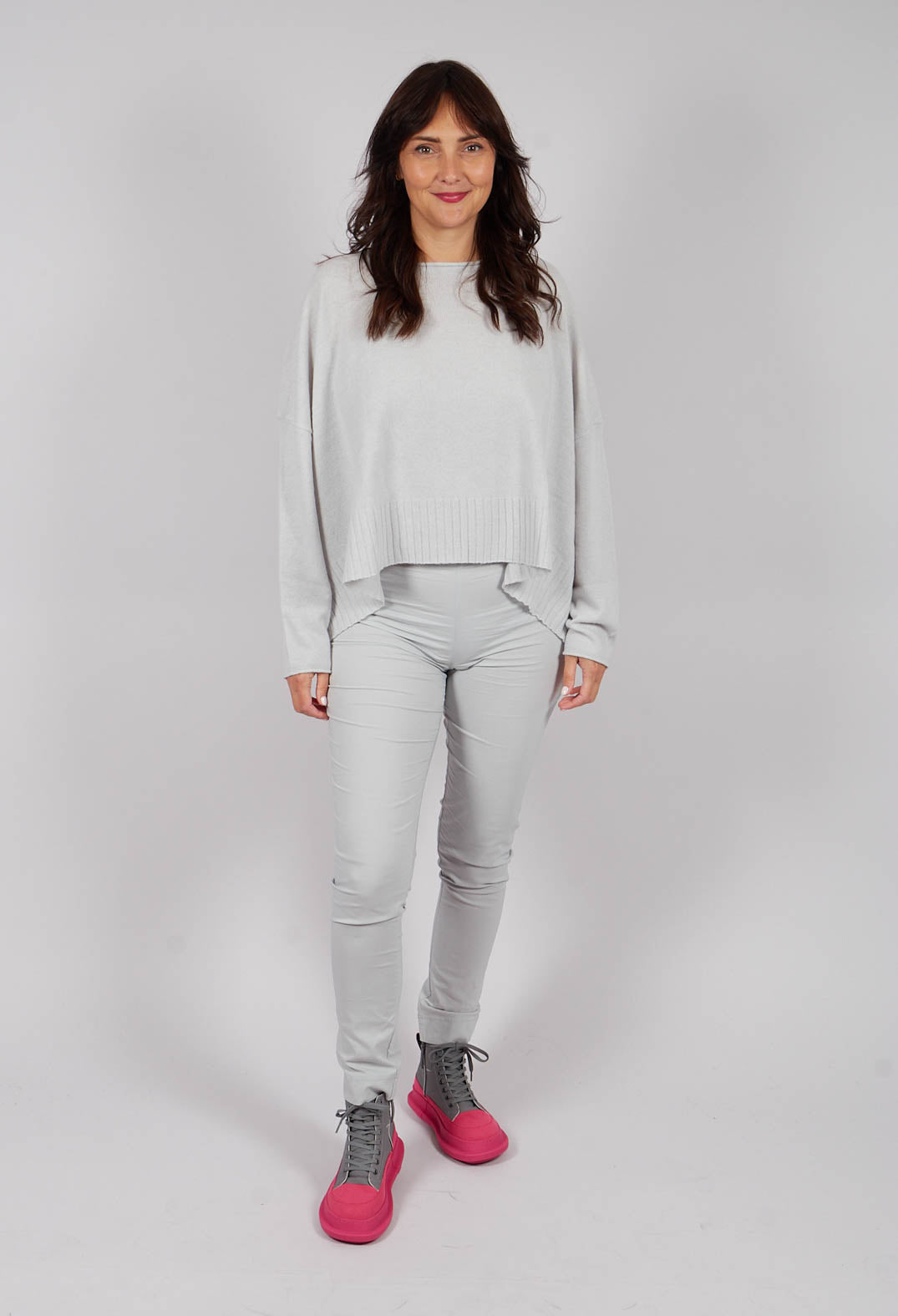 Relaxed Fit Jumper in Light Grey - 3450708