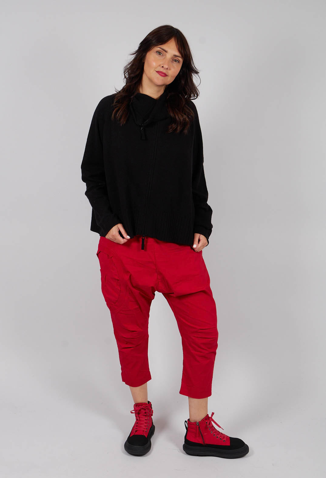 Relaxed Fit Cardigan in Black - 3457109