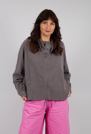 Relaxed Fit Cardigan in Dark Grey - 3457109
