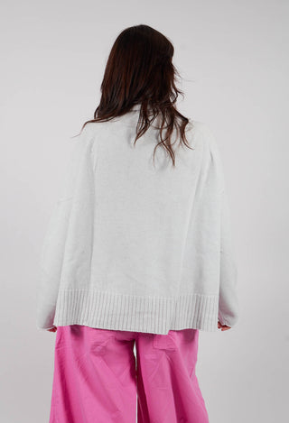 Relaxed Fit Cardigan in Light Grey - 3457109