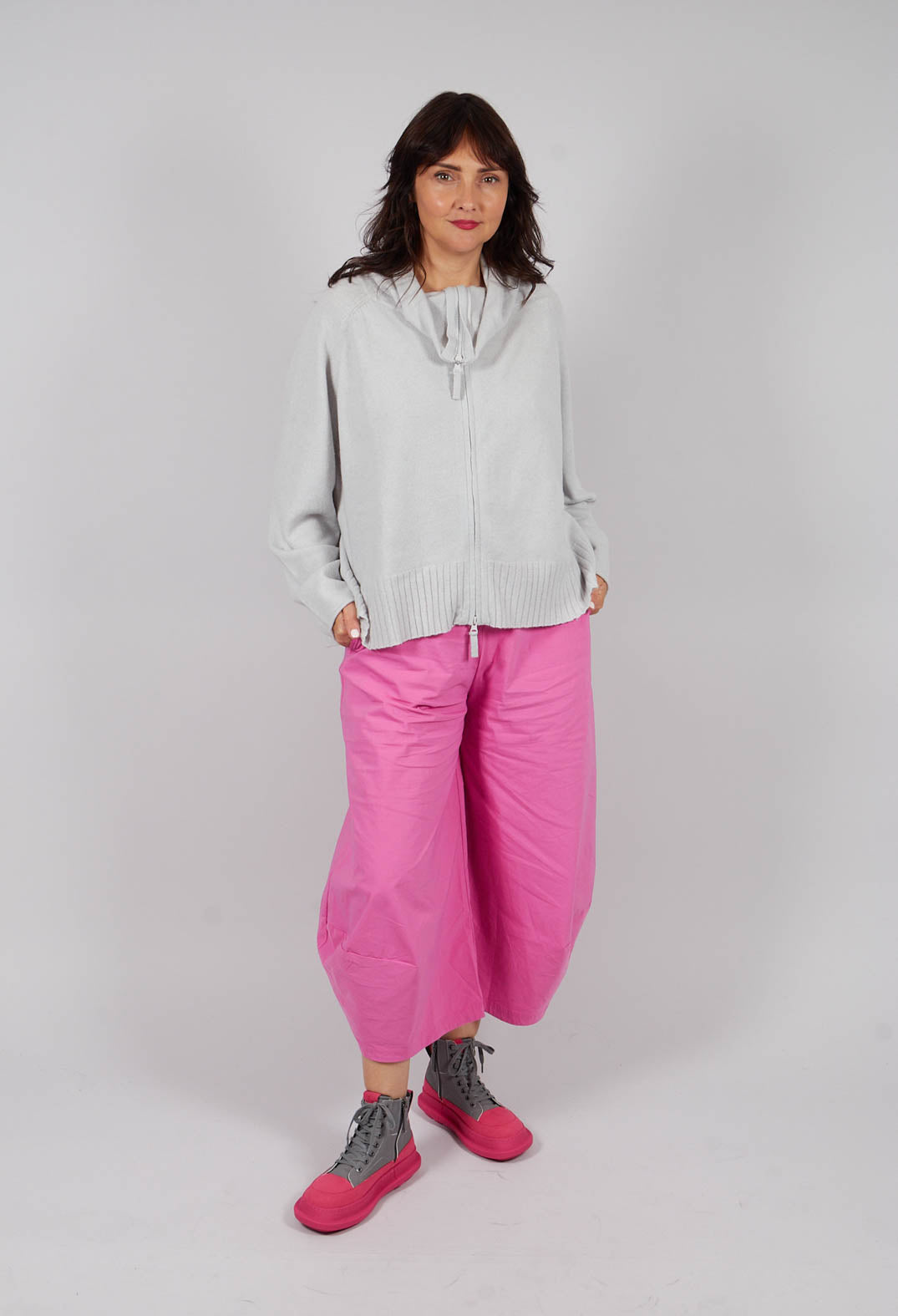 Relaxed Fit Cardigan in Light Grey - 3457109